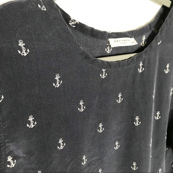 Equipment Riley Silk Anchor Print Tee - Picture 5 of 6